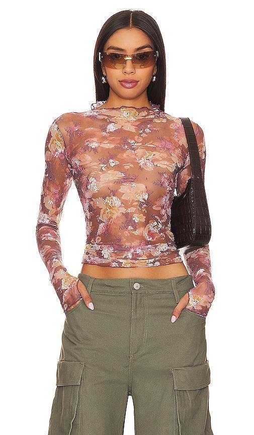 Free People x Intimately FP Lady Lux Tee In Fallen Rose Combo Size S, XL. Product Image