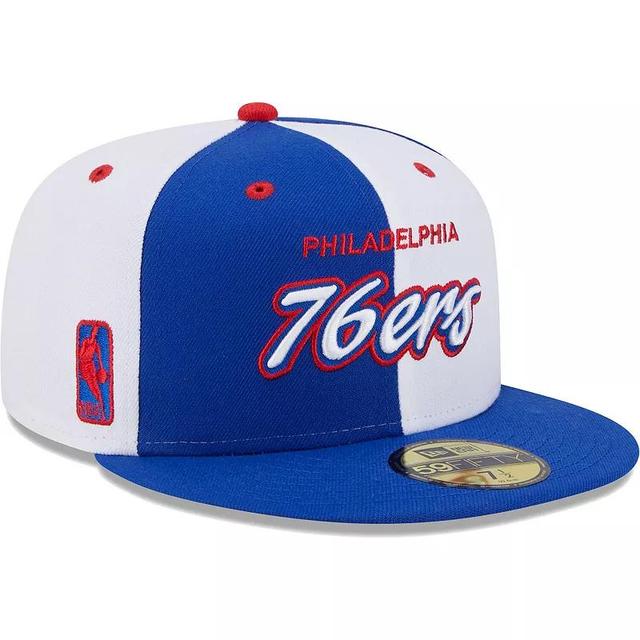 Mens New Era Royal/White Philadelphia 76ers Griswold 59FIFTY Fitted Hat Product Image