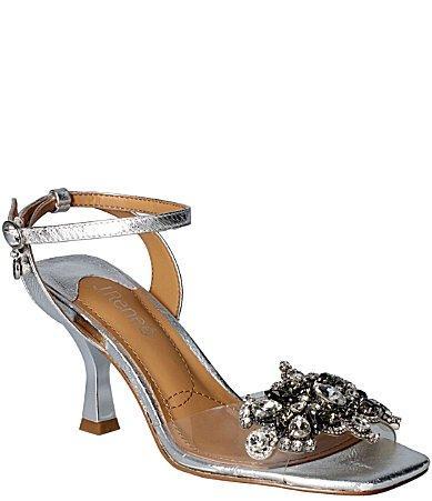 J. Renee Raelyn Jeweled Clear Ankle Strap Metallic Dress Sandals Product Image