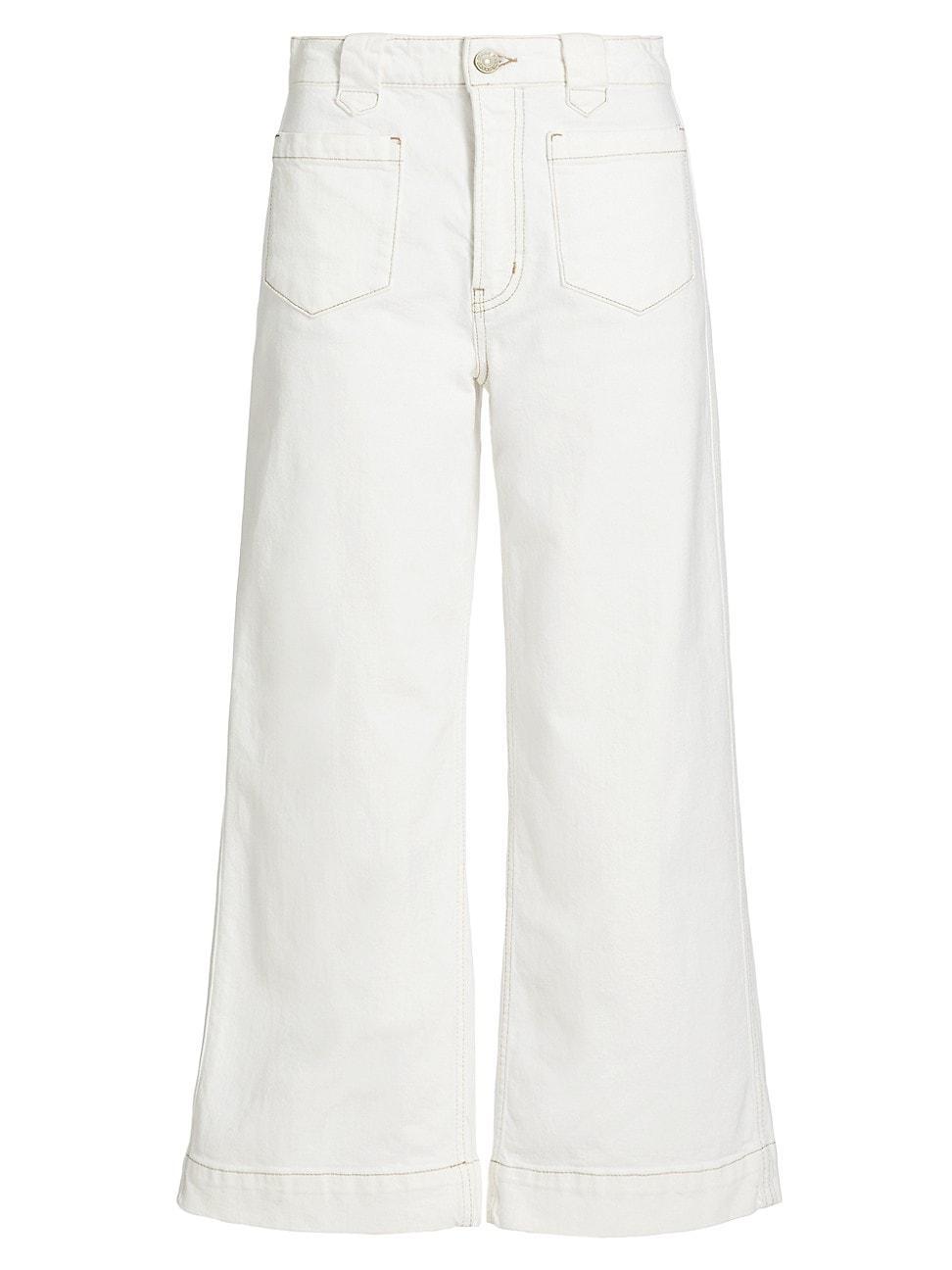 Womens Utility Stretch-Cotton Straight-Leg Crop Jeans Product Image