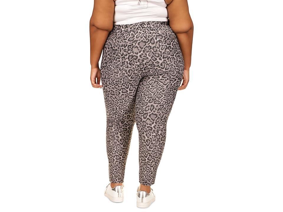 MICHAEL Michael Kors Plus Size Print Twill Pull-On Leggings (Malachite) Women's Casual Pants Product Image