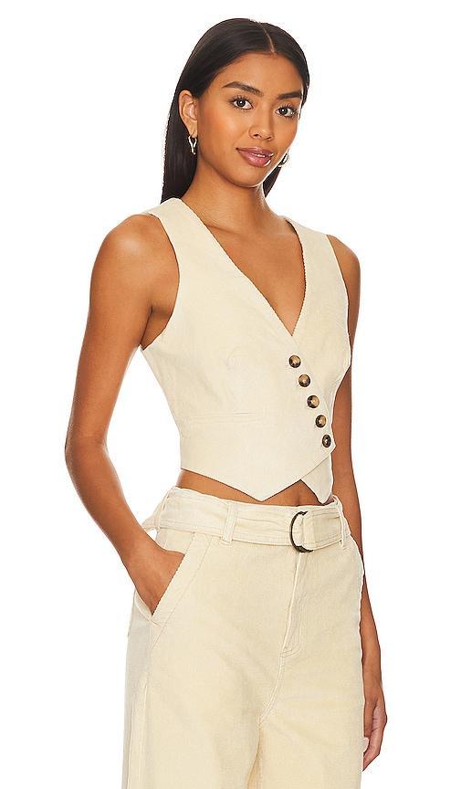 MINKPINK Thea Cord Waistcoat Size L, XL. Product Image