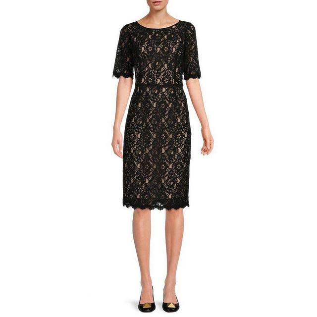 Womens Focus By Shani Lace Sheath Dress Oxford Product Image