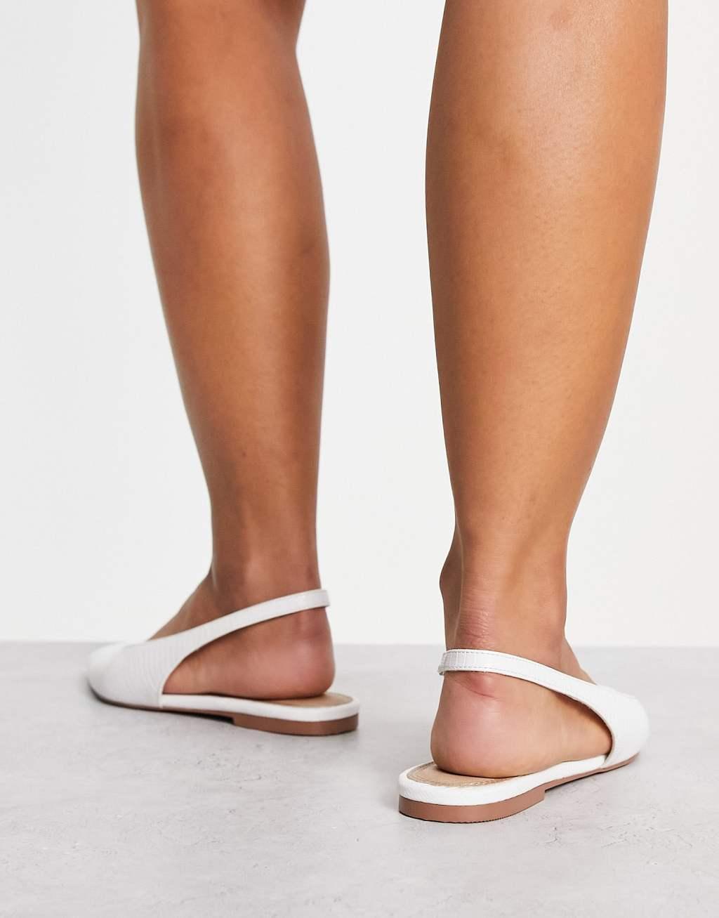 ASOS DESIGN Lala slingback ballet flats Product Image