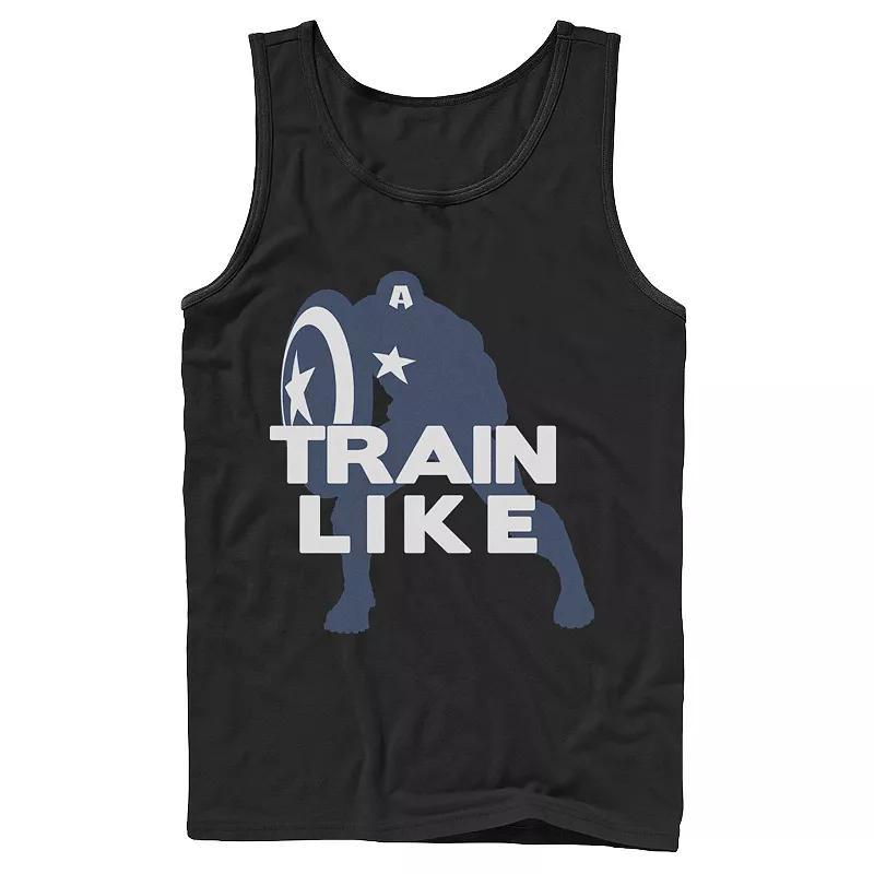 Mens Marvel Train Like Captain America Silhouette Tank Top, Boys Product Image