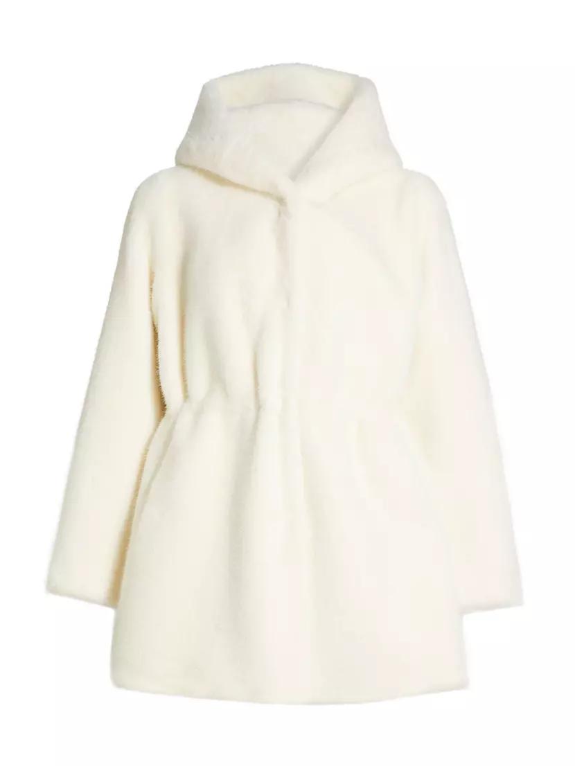 Faux-Mink Hooded Parka Product Image