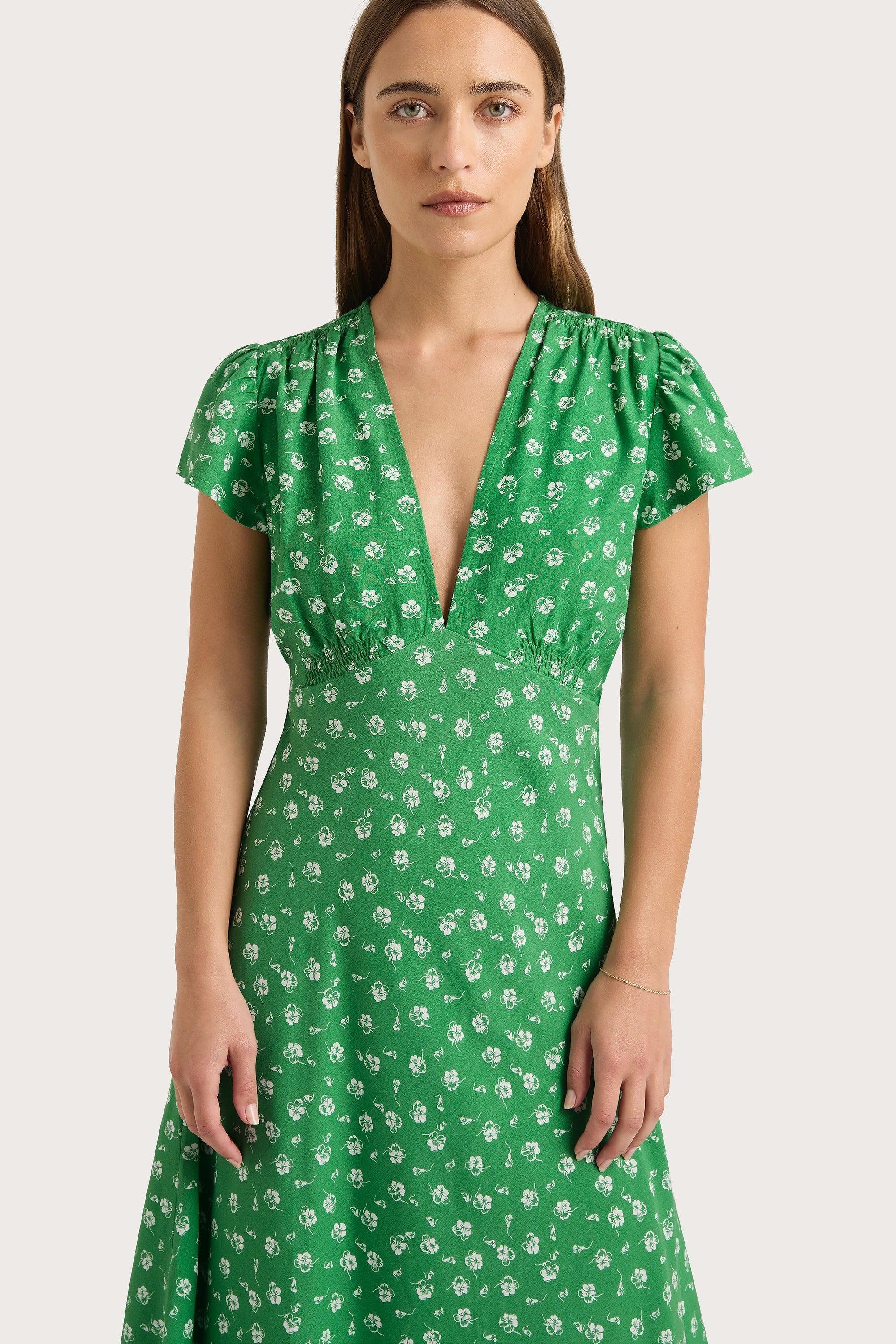 Doiret Midi Dress Green Product Image