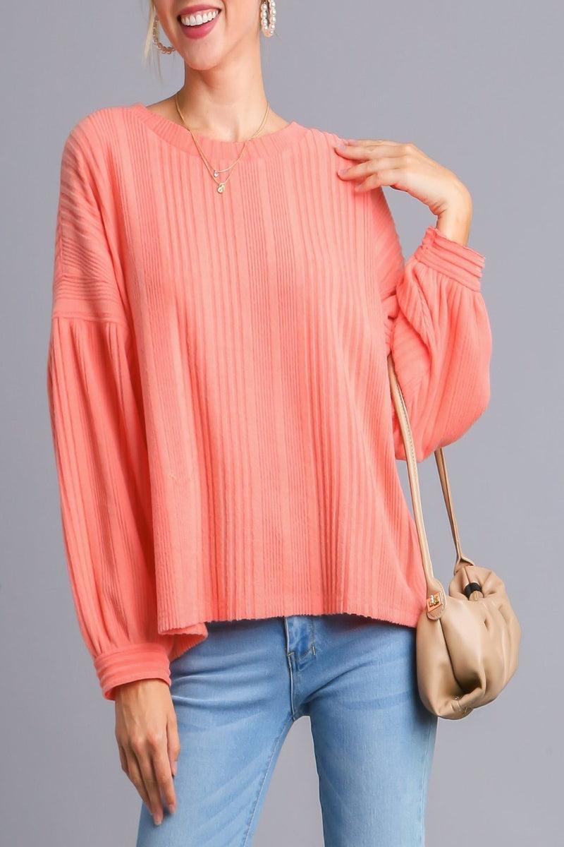 Ribbed Knit Top Product Image