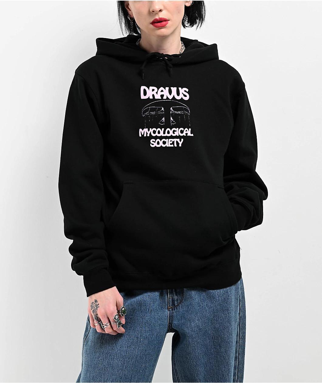 Dravus Mushroom Studies Black Hoodie Product Image