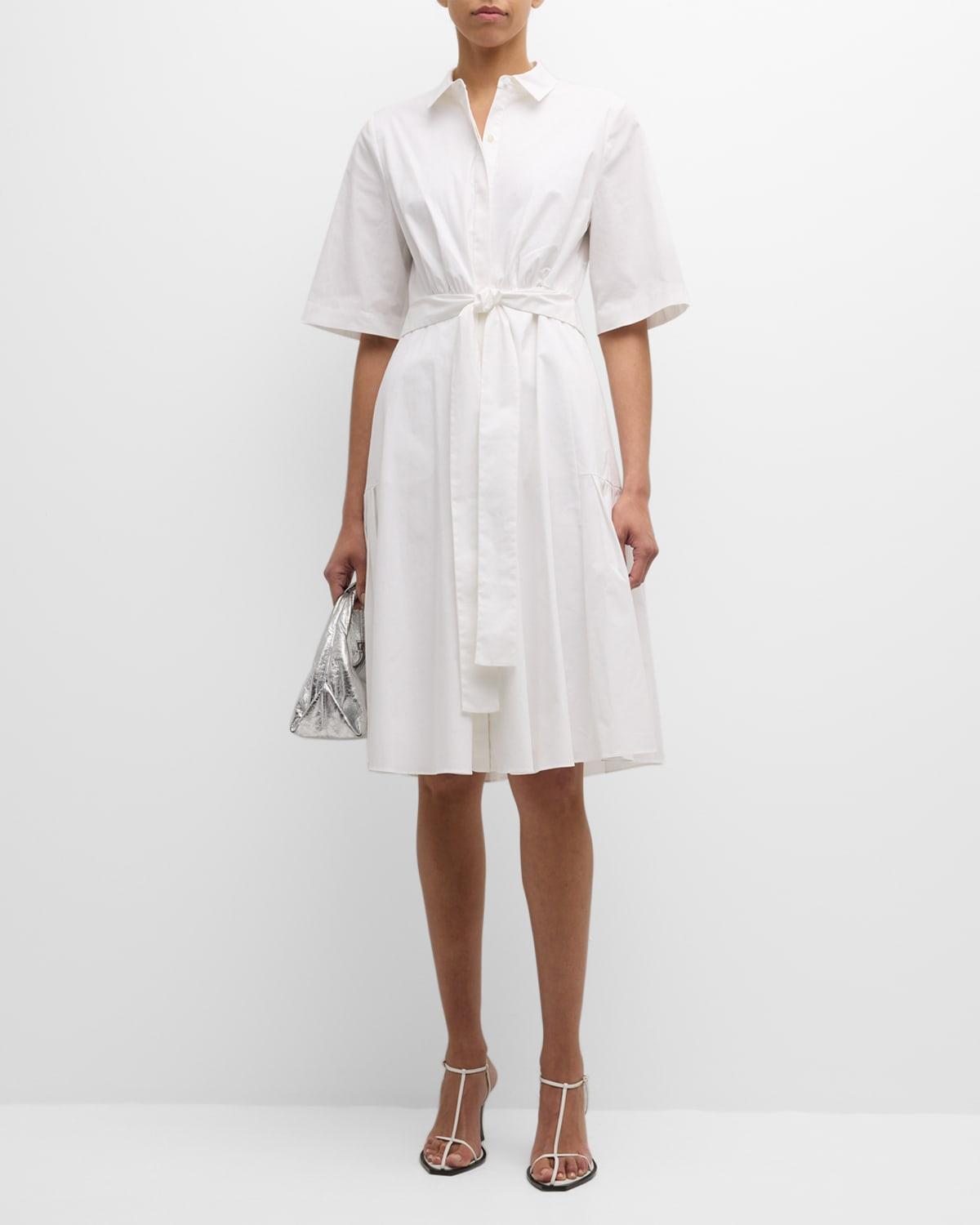 KOBI HALPERIN Tiffany Ruffle Hem Tie Waist Shirtdress Product Image