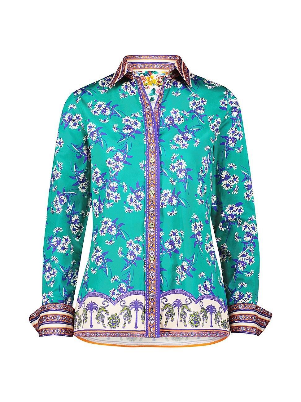 Womens Priscilla Printed Cotton Shirt Product Image