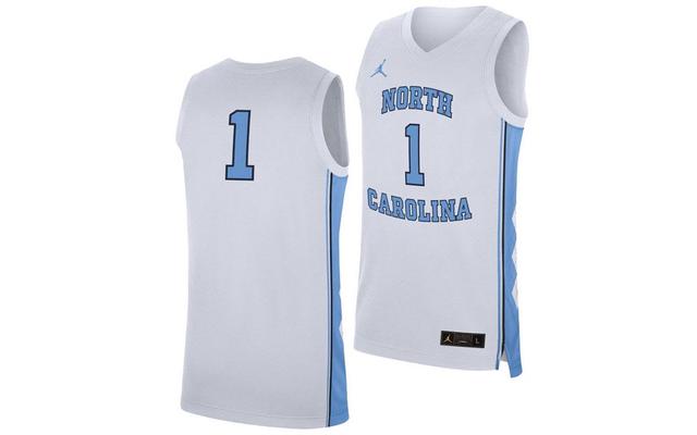 Jordan Mens North Carolina Tar Heels Replica Jersey - White Product Image