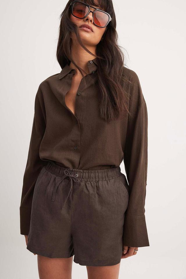 Oversized Linen Blend Shirt Product Image