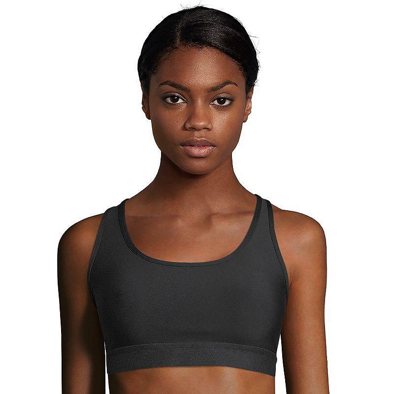 Hanes Solid Absolute Racerback Compression Sports Bra O9178, Womens Product Image