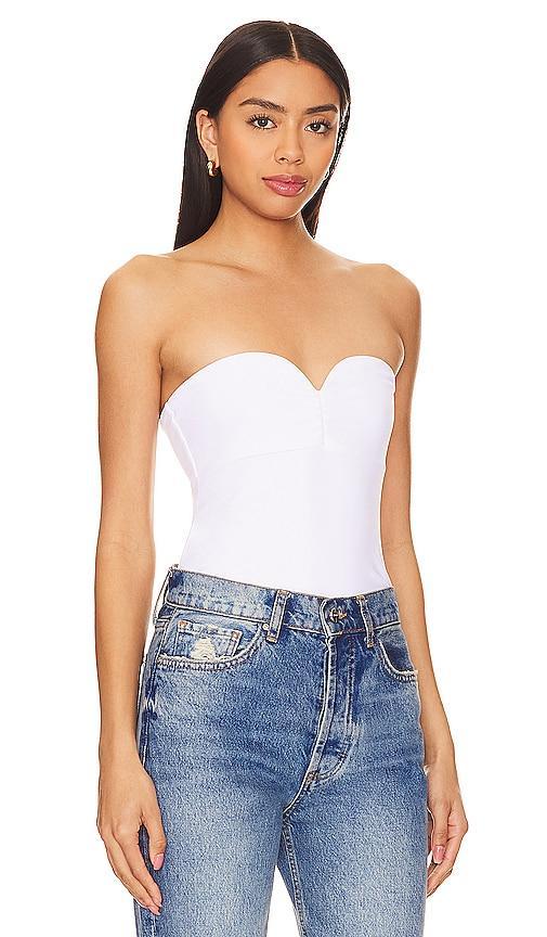 Susana Monaco Sweetheart Tube Top in White. Product Image