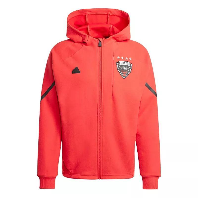 Mens adidas Red D.C. United 2024 Anthem Travel Full-Zip Jacket Product Image