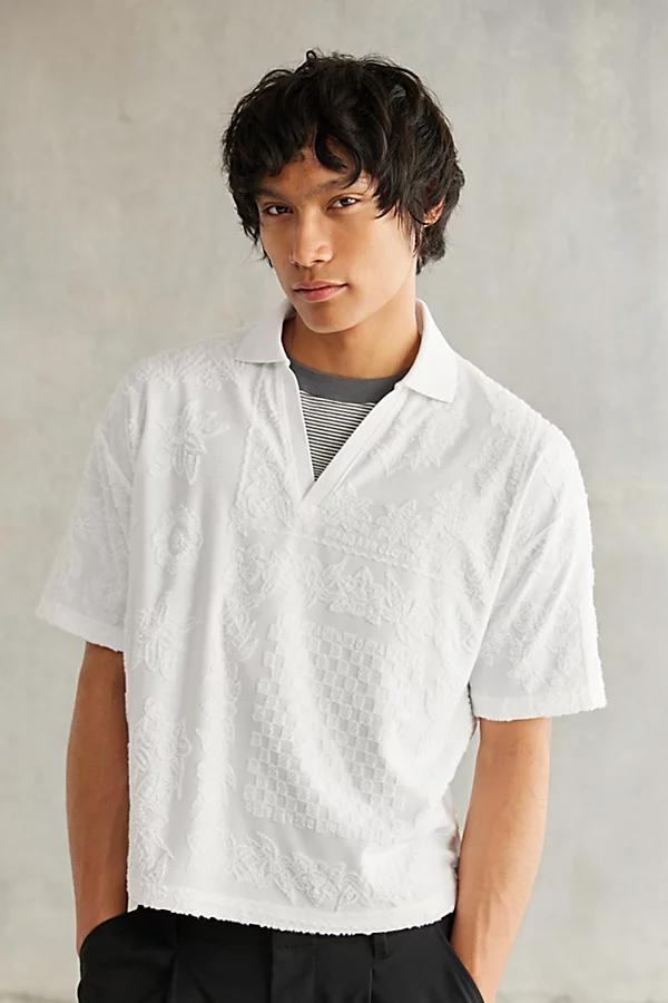 Standard Cloth Foundation Terry Polo Shirt Top Mens at Urban Outfitters Product Image