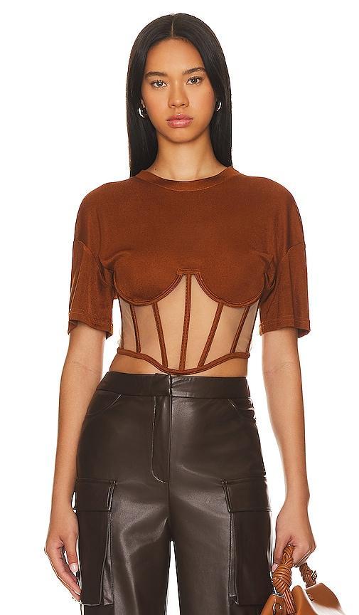 RTA Corset Top Cognac. (also in ). Product Image