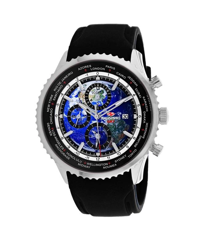 Seapro Mens Meridian World Timer Gmt Blue Dial Watch - SP7520 - Blue Product Image