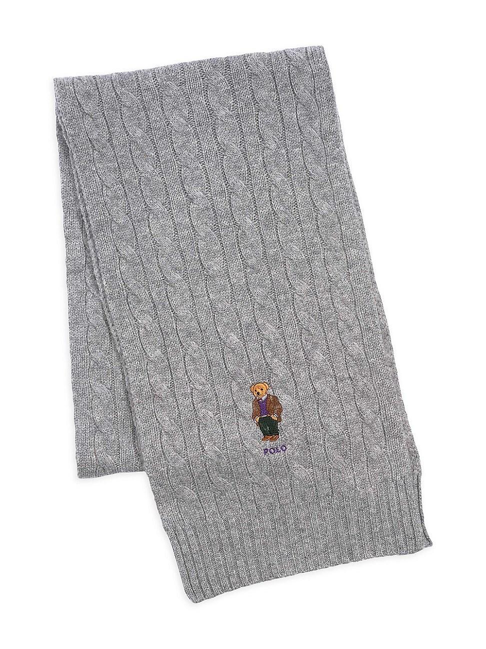 Mens Wool Cable-Knit Scarf Product Image