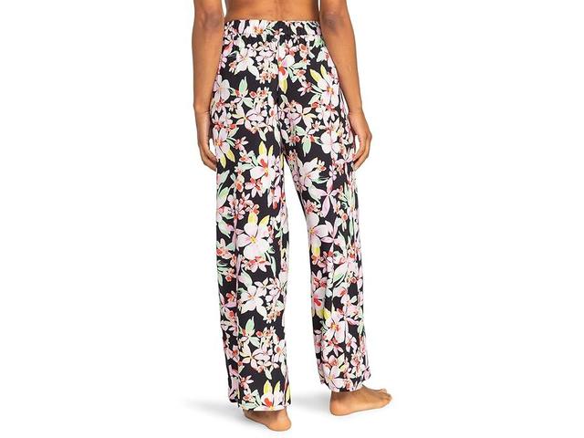 Roxy Midnight Avenue High Rise Tropical Floral Print Wide Leg Pants Product Image