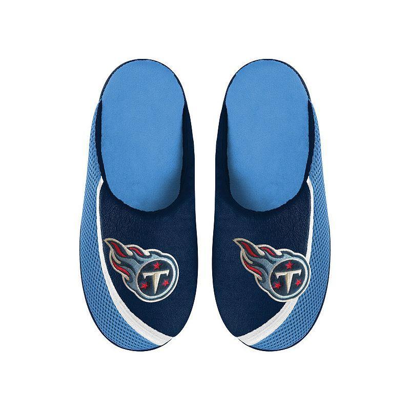 Mens FOCO Tennessee Titans Big Logo Color Edge Slippers Product Image