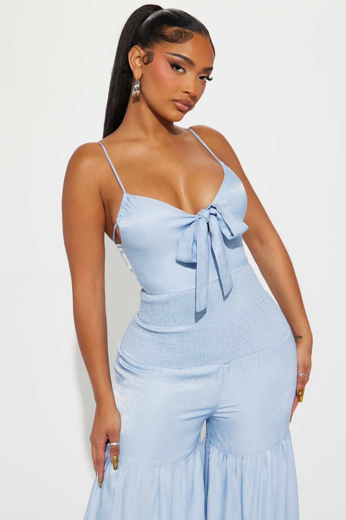 Kamiyah Chambray Jumpsuit - Light Wash Product Image