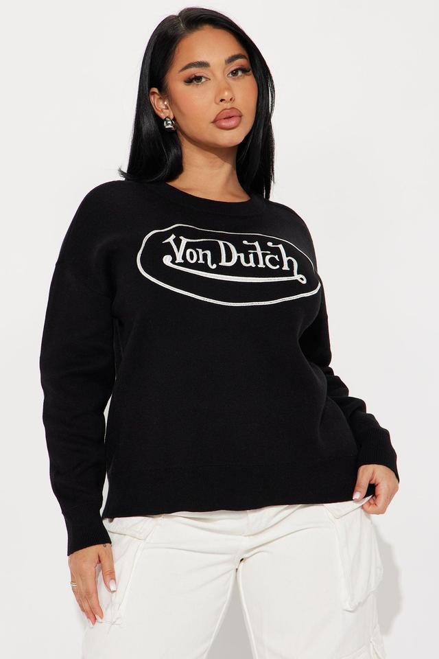 Von Dutch Classic Sweater - Black/White Product Image