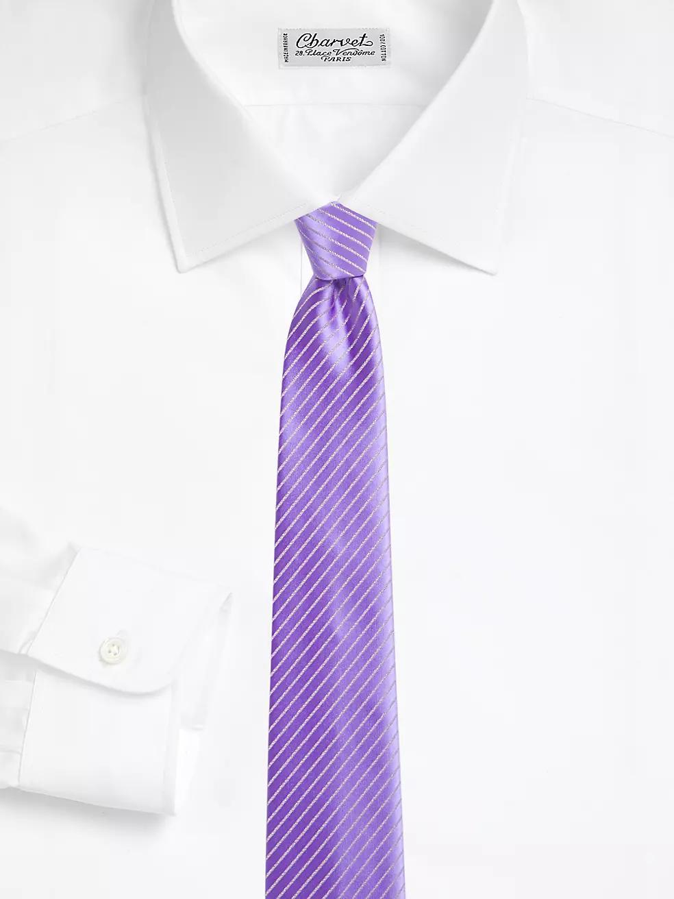 Pinstripe Woven Silk Tie Product Image