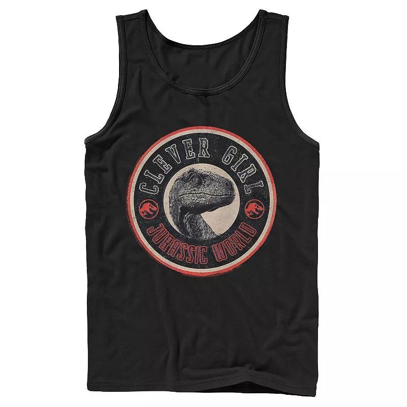 Mens Jurassic World Retro Clever Girl Circle Logo Tank Top Product Image