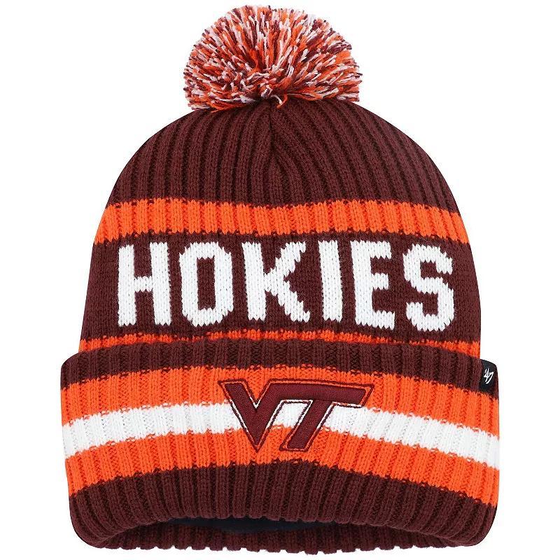 Mens 47 Maroon Virginia Tech Hokies Bering Cuffed Knit Hat with Pom Product Image