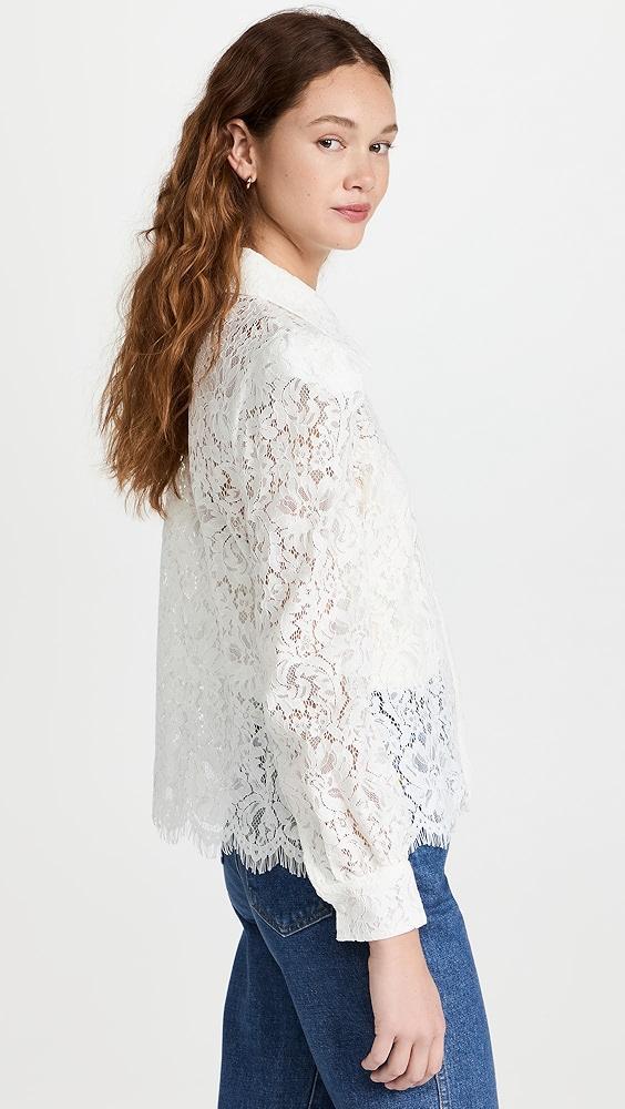 L'AGENCE Jenica Lace Blouse | Shopbop Product Image