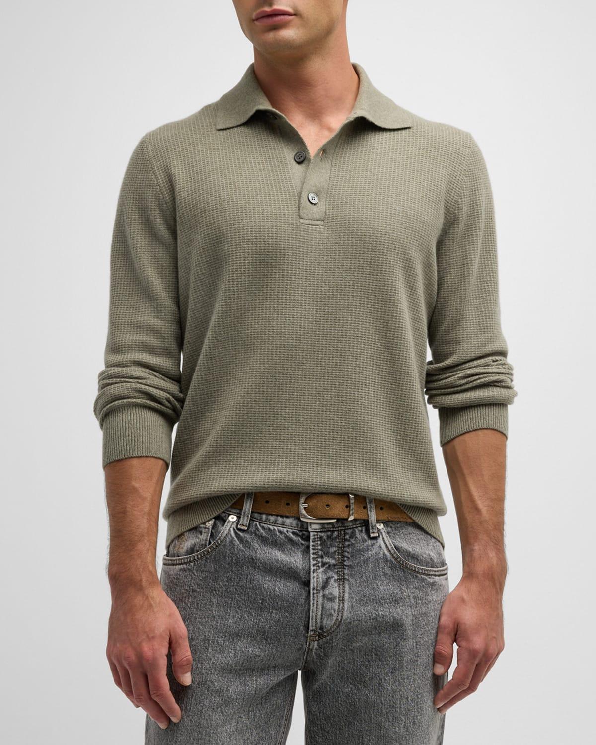 Men's Cashmere Polo Sweater Product Image