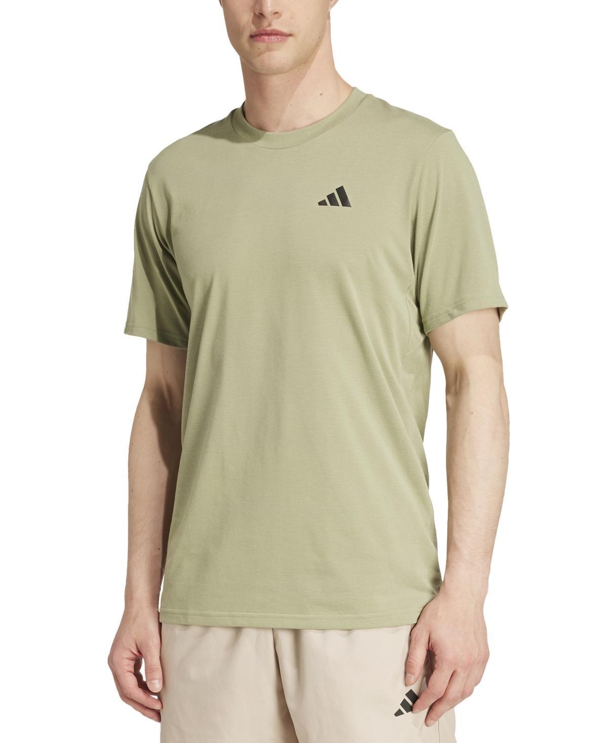 adidas Training Essentials Feel Ready Training Tee Black) Men's Clothing Product Image