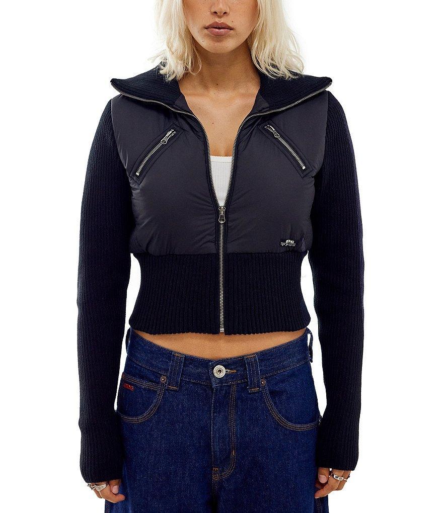 BDG Urban Outfitters Shrunken Cropped Zip-Up Jacket Product Image