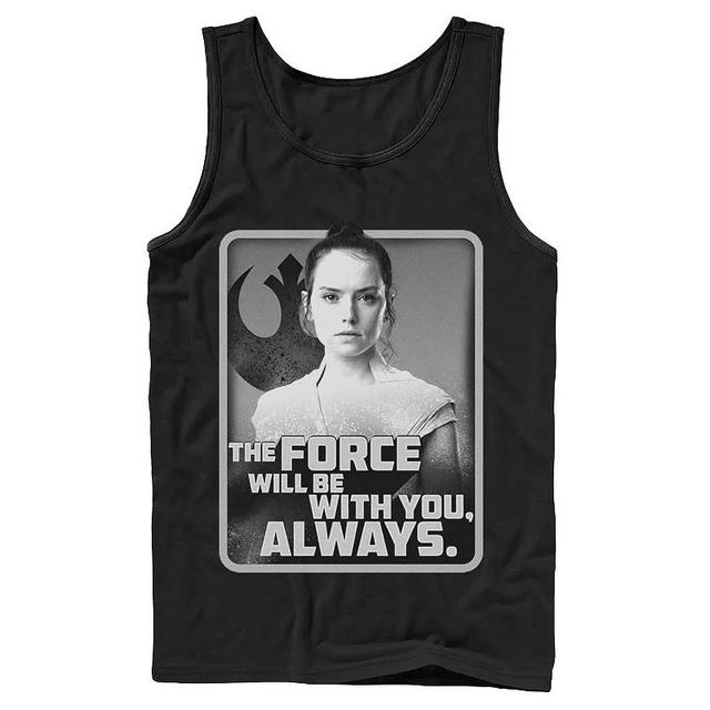 Mens Star Wars: The Rise Of Skywalker Rey Force Will Be With You Tank Black Product Image