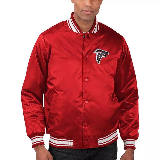 Mens Starter Atlanta Falcons Locker Room Satin Varsity Full-Snap Jacket Product Image