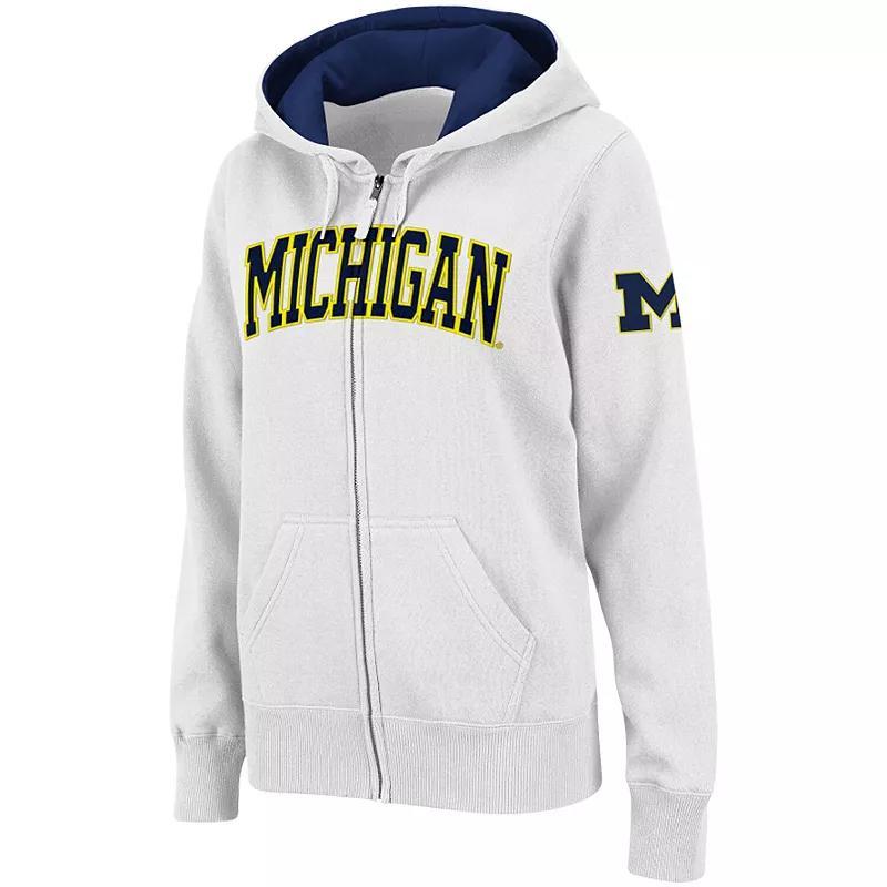 Womens Stadium Athletic Michigan Wolverines Arched Name Full-Zip Hoodie Product Image