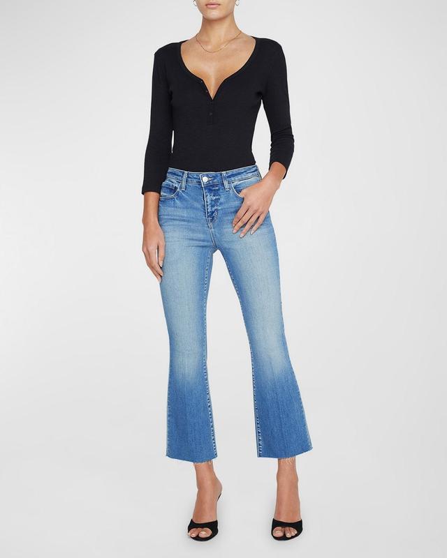 Kendra High Rise Crop Flare Jeans Product Image