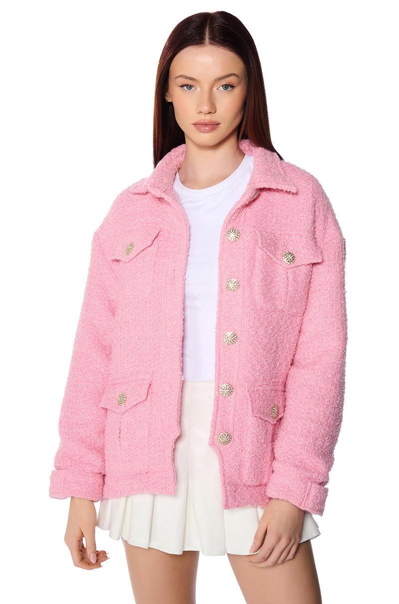 MALIBU DREAM TWEED OVERSIZED BOMBER product image