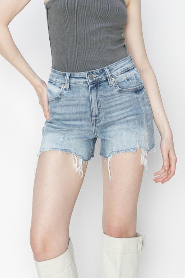 Light Wash Denim Shorts Product Image