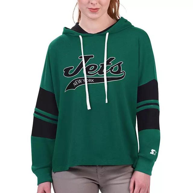 Womens Starter New York Jets Bump And Run Long Sleeve Hoodie T-Shirt Product Image