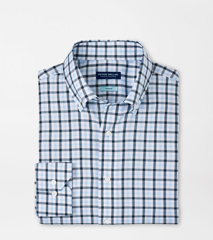 Peter Millar Mens Combe Cotton Sport Shirt | Color: White | Size: XXL Product Image