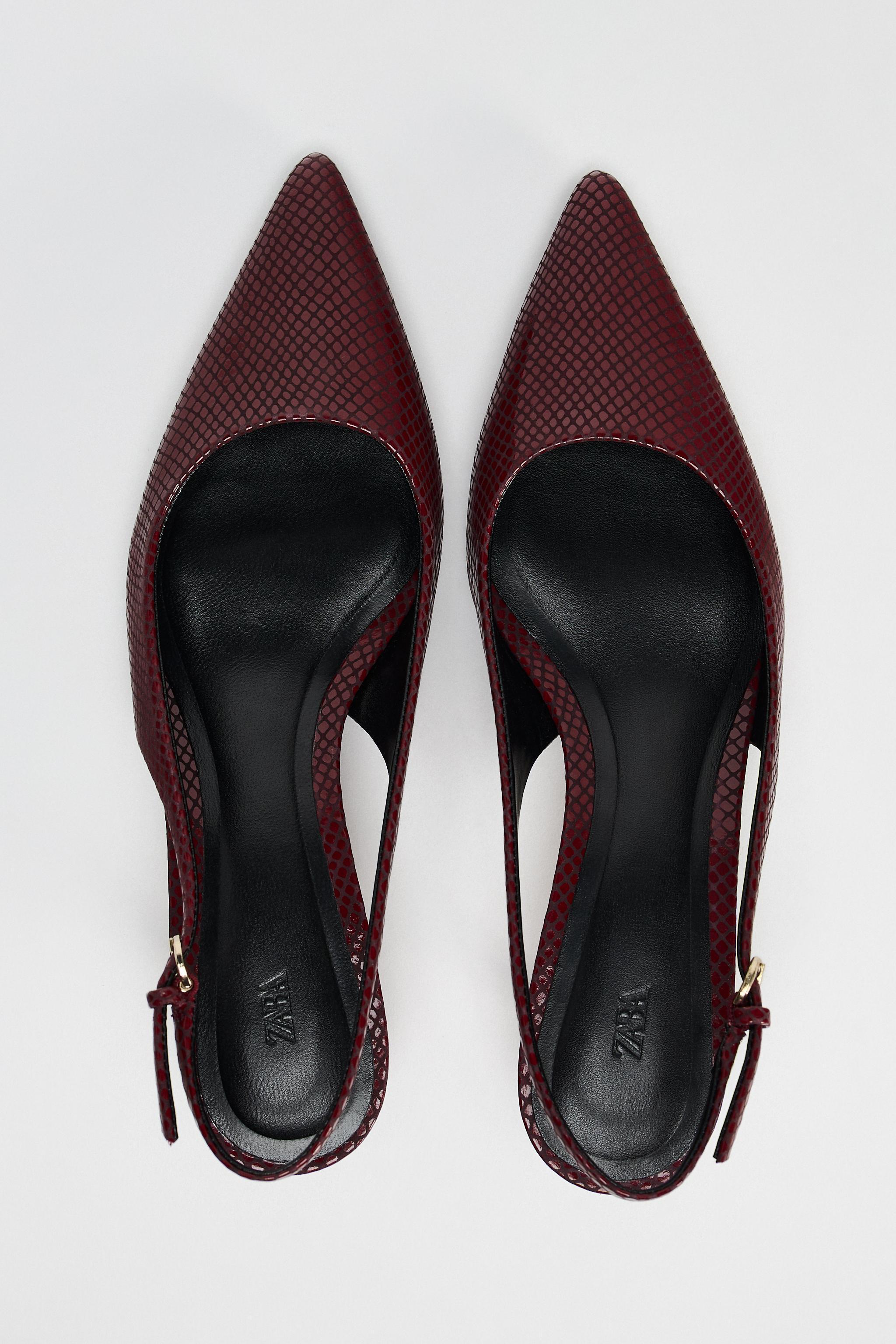 EMBOSSED LEATHER SLINGBACK HEELS LIMITED EDITION product image