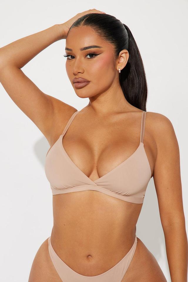 Nova Microfiber Triangle Bralette - Mocha Product Image