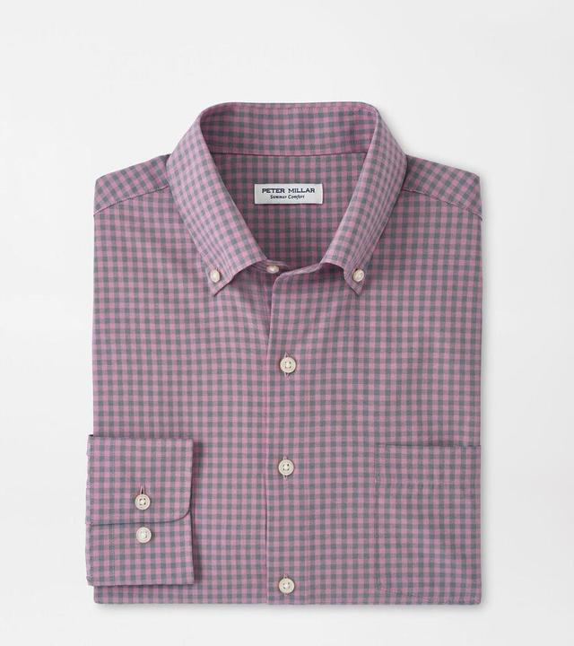 Peter Millar Mens Murray Performance Poplin Sport Shirt | Color: Rosewood | Size: XXL Product Image