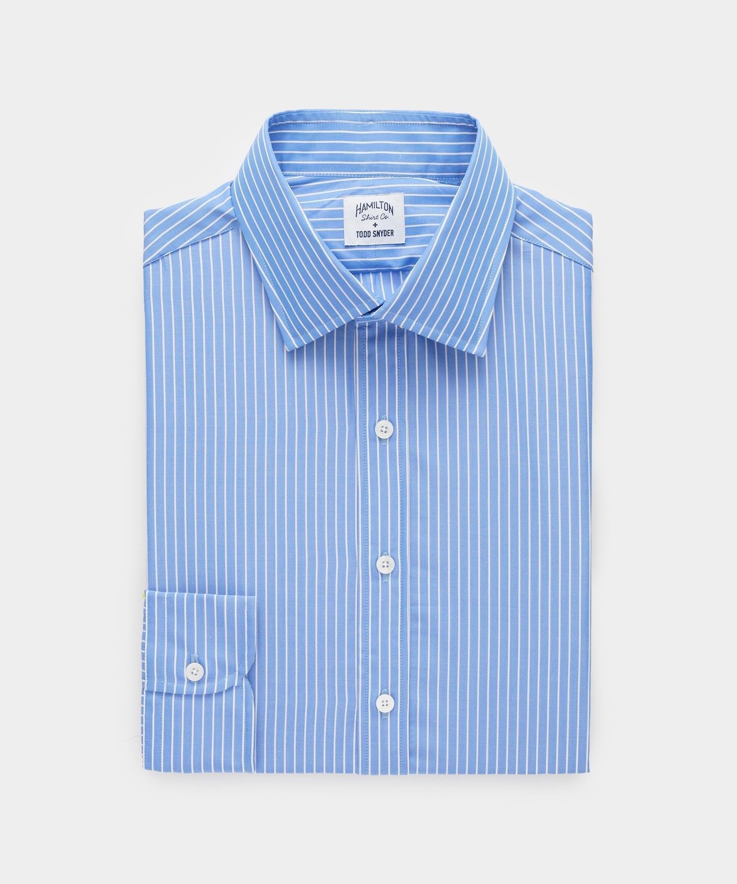 Hamilton + Todd Snyder Stripe Dress Shirt in Blue Product Image