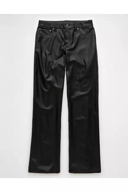 AE Stretch Curvy Vegan Leather High-Waisted Stovepipe Pant Womens product image