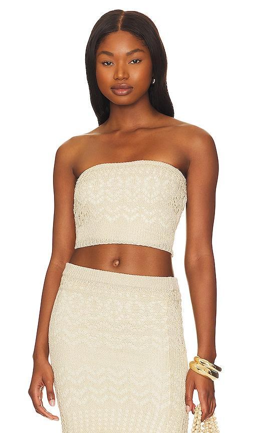 SNDYS x REVOLVE Strapless Crochet Top Size L, S, XS, XXL. Product Image