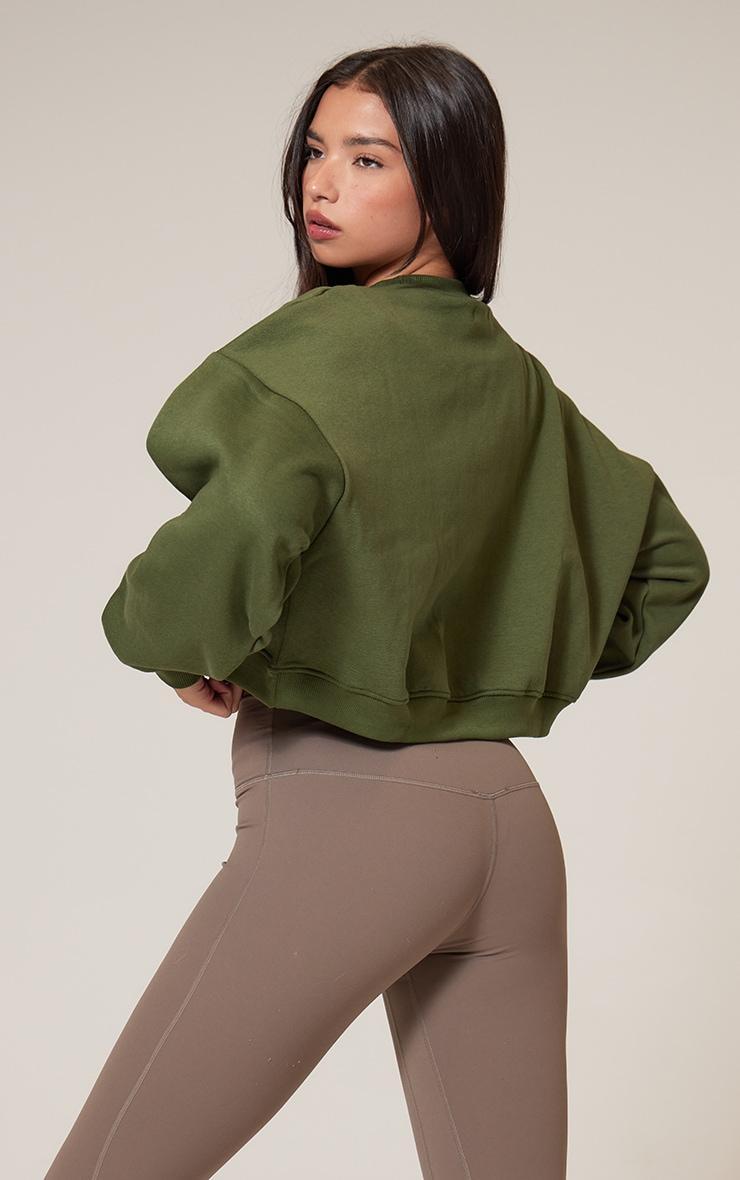 Forest Green Oversized Boxy Sweatshirt Product Image